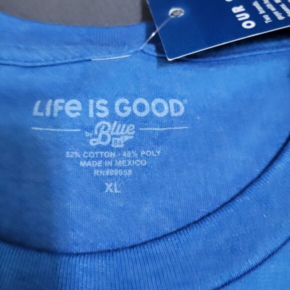 Life is Good Tampa Bay Lightning Hang in There T Shirt XL Sloth Unicorn Blue 47 - Picture 6 of 8